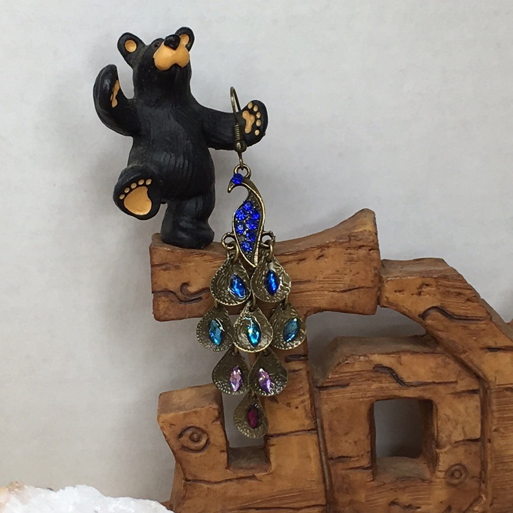 Peacock Earrings ( Lightweight ) - Picture 8 of 8